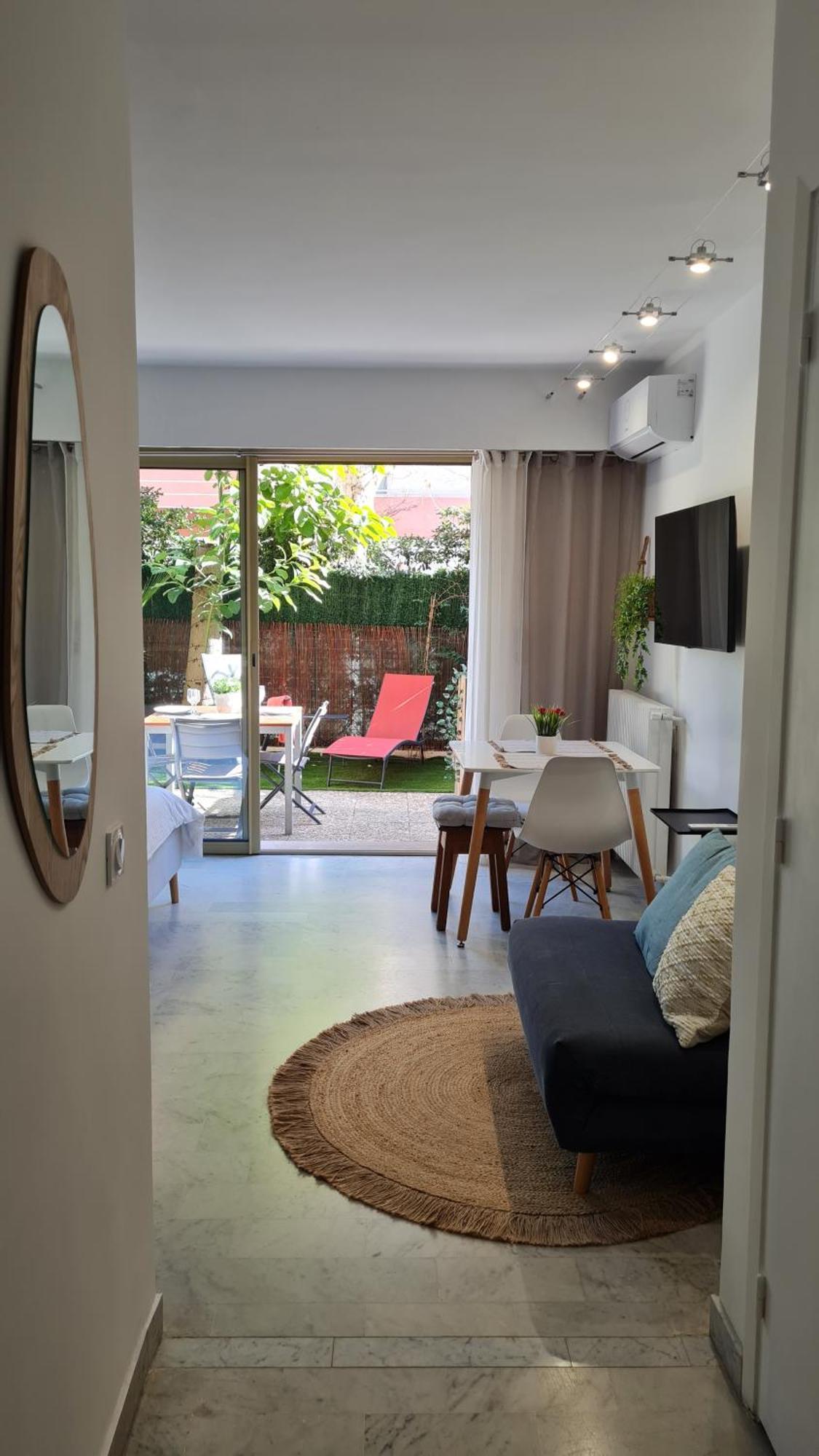 Studio Sun-Beach Avec Parking Et Jardin - 500M Des Plages De Juan Les Pins Antibes Eksteriør billede