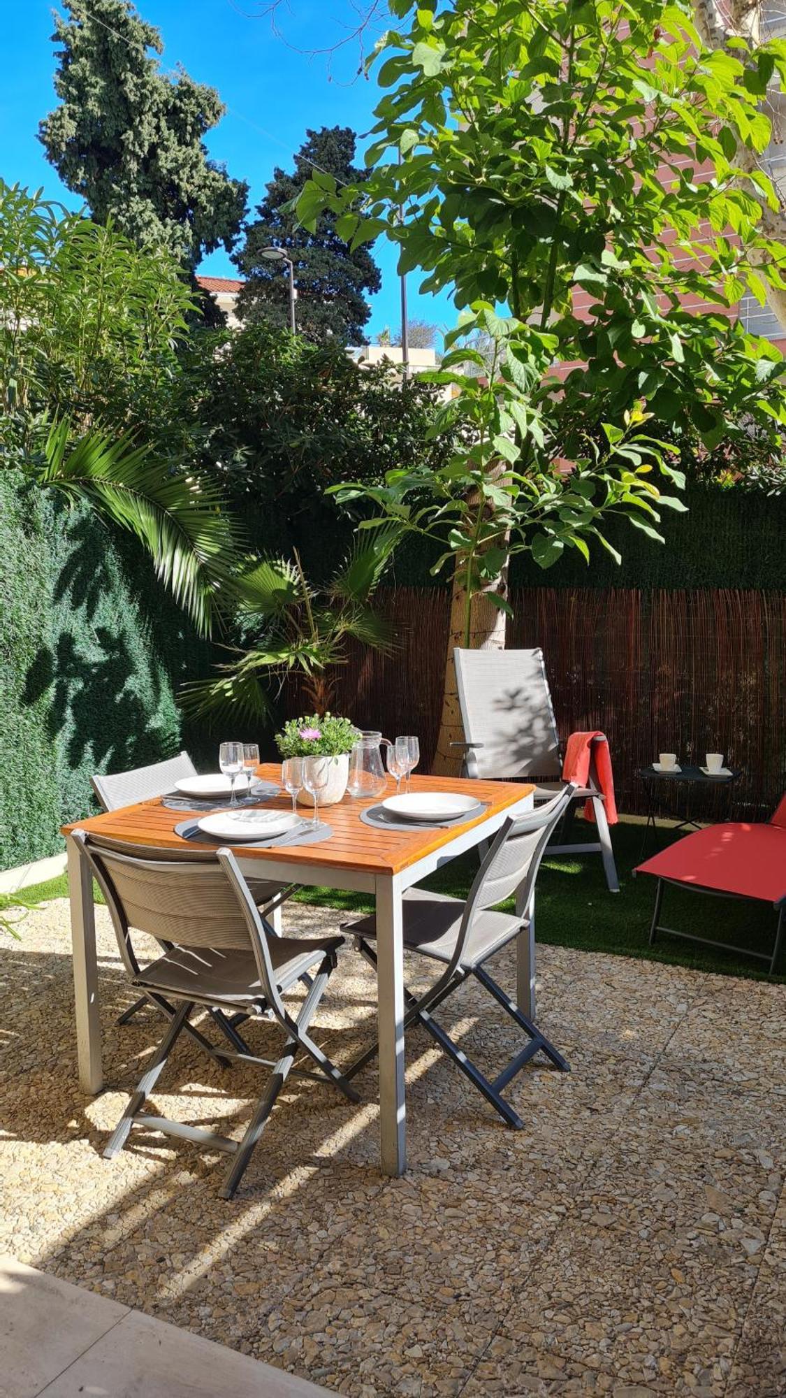 Studio Sun-Beach Avec Parking Et Jardin - 500M Des Plages De Juan Les Pins Antibes Eksteriør billede